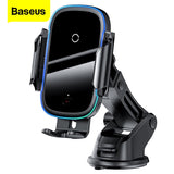 Baseus Qi Car Wireless Charger for iPhone 11 Samsung Xiaomi 15W Induction Car Mount Fast Wireless Charging with Car Phone Holder