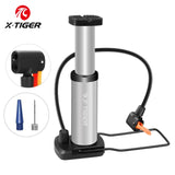 X-TIGER Bike Pump Mini Portable Bicycle Foot Pump with Pressure Gauge Accessories Fits Presta & Schrader Valve Bicycle Air Pump