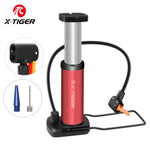 X-TIGER Bike Pump Mini Portable Bicycle Foot Pump with Pressure Gauge Accessories Fits Presta & Schrader Valve Bicycle Air Pump