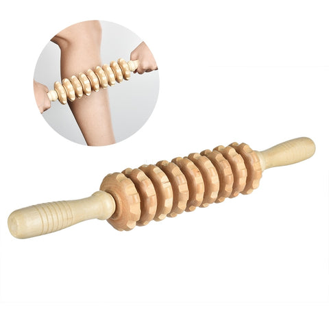 Wooden Massager Body Roller Muscle Massager Body Roller Stick Therapy Relaxation Soothe Roller For Fitness Body