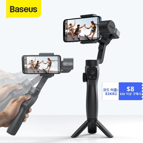 Baseus 3-Axis Handheld Gimbal Wireless Bluetooth Phone Gimbal Stabilizer for iPhone Tripod Gimbal Smartphone Stabilizer Gimbal