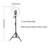 Baseus Novelty Lights LED Selfie Ring Light 12inch Floor Stand With Phone Holder&Tripod For Youtube Makeup Video Live Studio