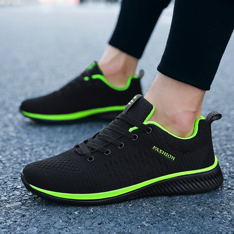 Casual Sneakers Men's Running Shoes Knitted Comfortable Men's Tennis Footwears Platforms Lightweight Sports Shoes Lace-up