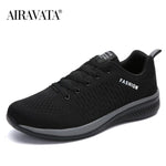 Casual Sneakers Men's Running Shoes Knitted Comfortable Men's Tennis Footwears Platforms Lightweight Sports Shoes Lace-up