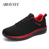 Casual Sneakers Men's Running Shoes Knitted Comfortable Men's Tennis Footwears Platforms Lightweight Sports Shoes Lace-up