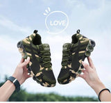 Autumn Spring Men's Women's Running Shoes Unisex Sport Outdoor Sneakers Breathable Women Camouflage green Walking Jogging Shoes