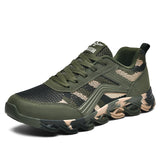 Autumn Spring Men's Women's Running Shoes Unisex Sport Outdoor Sneakers Breathable Women Camouflage green Walking Jogging Shoes