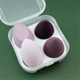 4pcs Makeup Blender Cosmetic Puff Makeup Sponge with Storage Box Foundation Powder Sponge Beauty Tools Women Make Up Accessories