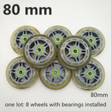 Free shipping roller skate non-flashing wheel skate wheel 72 mm 76 mm 80 mm black wheel