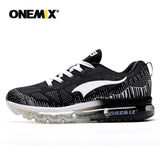 ONEMIX Men Air Cushion Running Shoes Breathable Knit Athletic Comfortable Trainers Light Outdoor Sport Mesh Shoe Sneakers