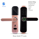 New B1 Bedroom Room Tuya Smart Home Door Lock Fingerprint Locks Apartment Cerradura Inteligente APP Remotely Fechadura Digital