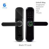 New B1 Bedroom Room Tuya Smart Home Door Lock Fingerprint Locks Apartment Cerradura Inteligente APP Remotely Fechadura Digital